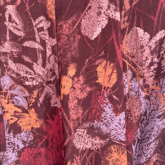 Anthropologie Floral Fall Long autumnal midi maxi tulip skirt sz 4 - Picture 4 of 6